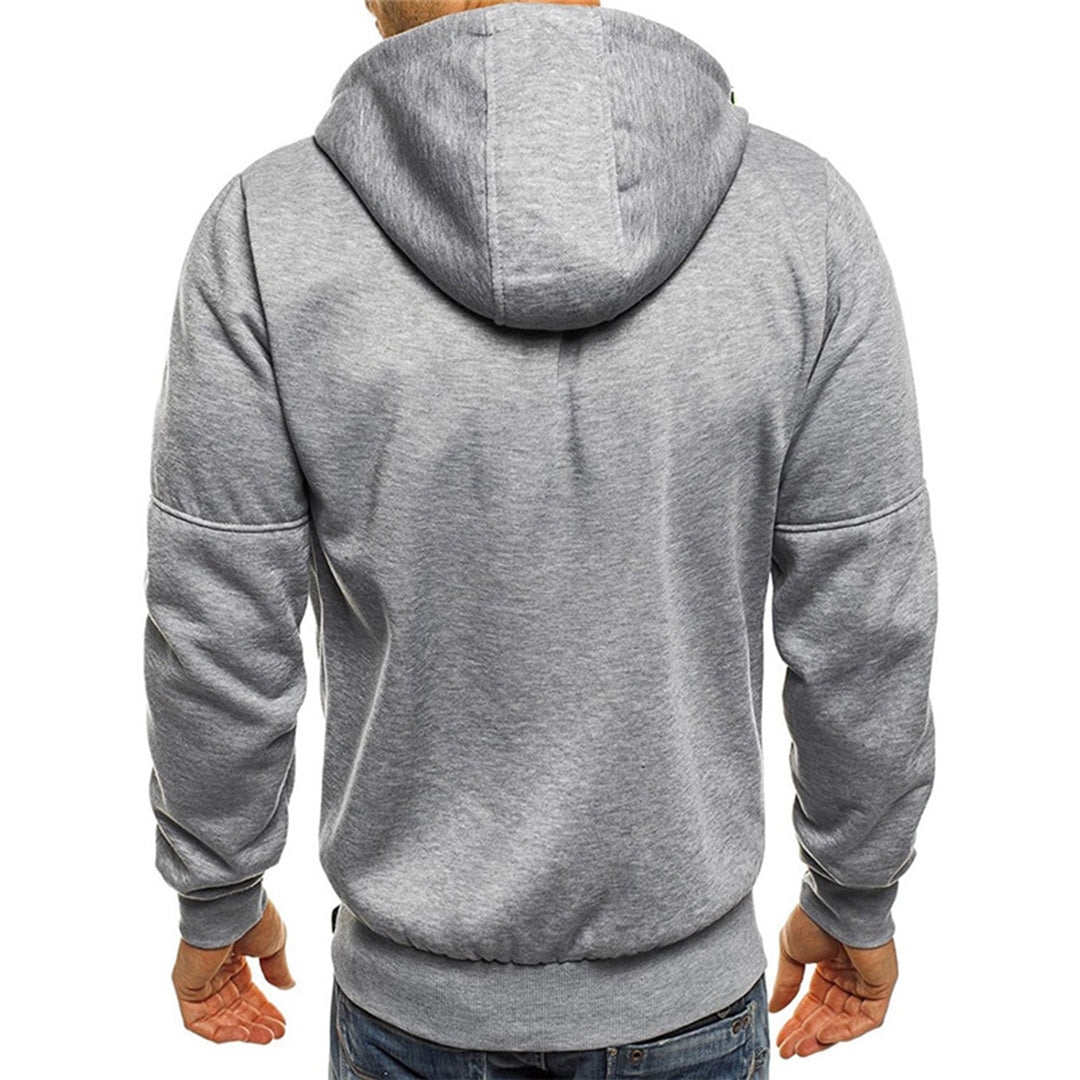 Felpa con cappuccio da uomo, con zip, vestibilità casual e confortevole per tutti i giorni