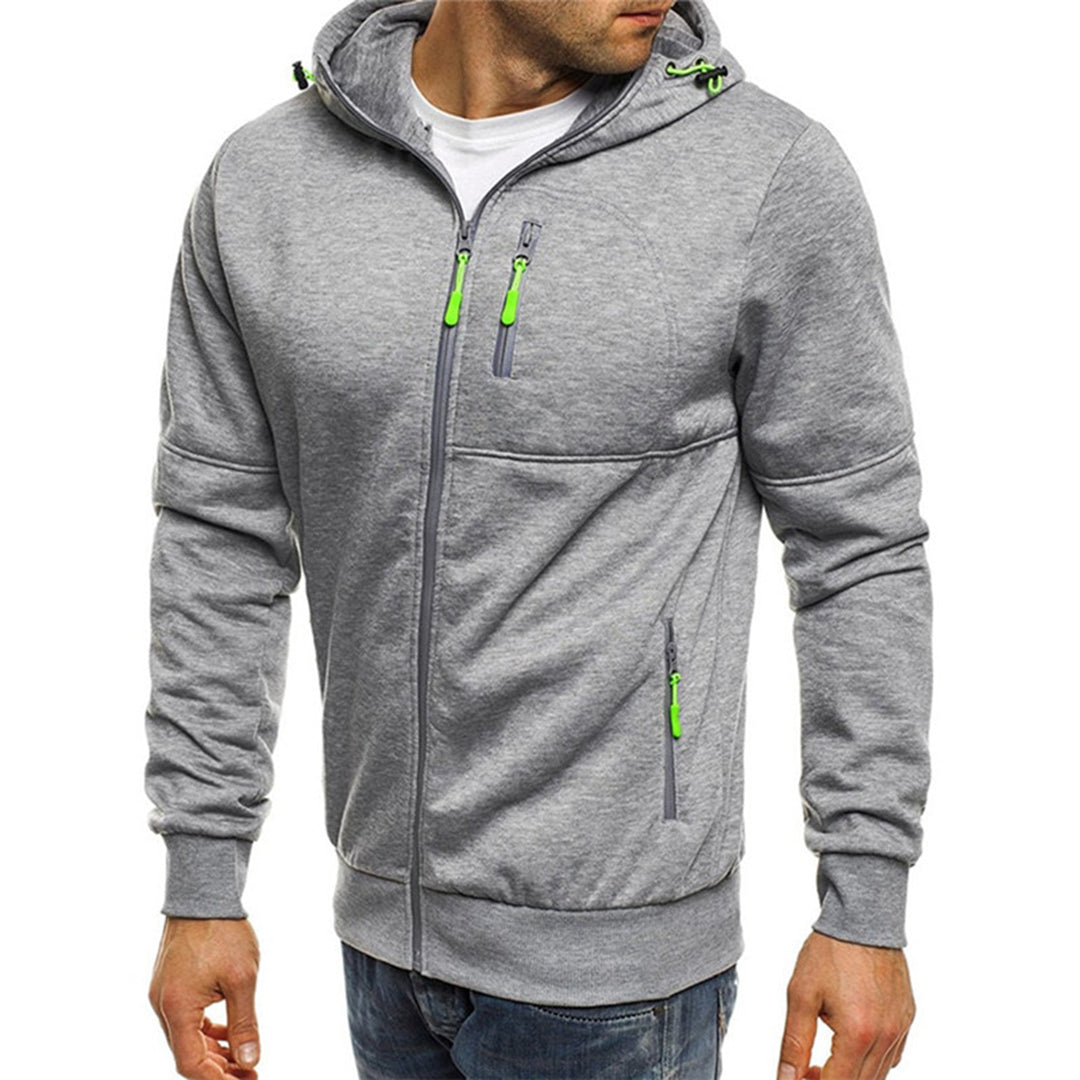 Felpa con cappuccio da uomo, con zip, vestibilità casual e confortevole per tutti i giorni