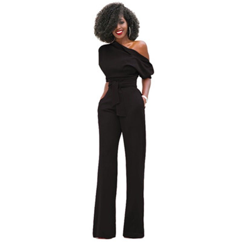 Combinaison Femme Chic Épaule Dénudée