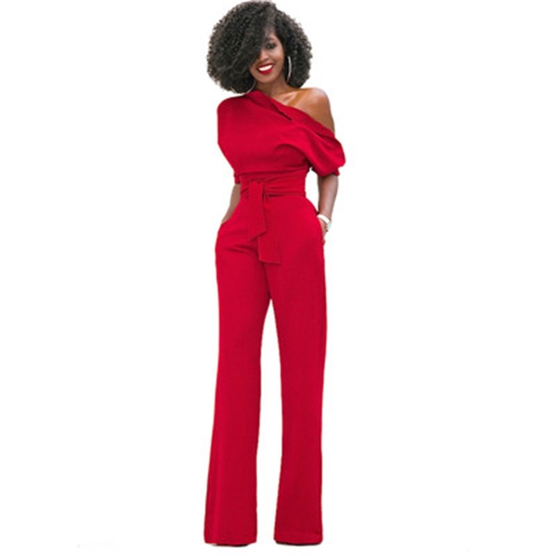 Combinaison Femme Chic Épaule Dénudée