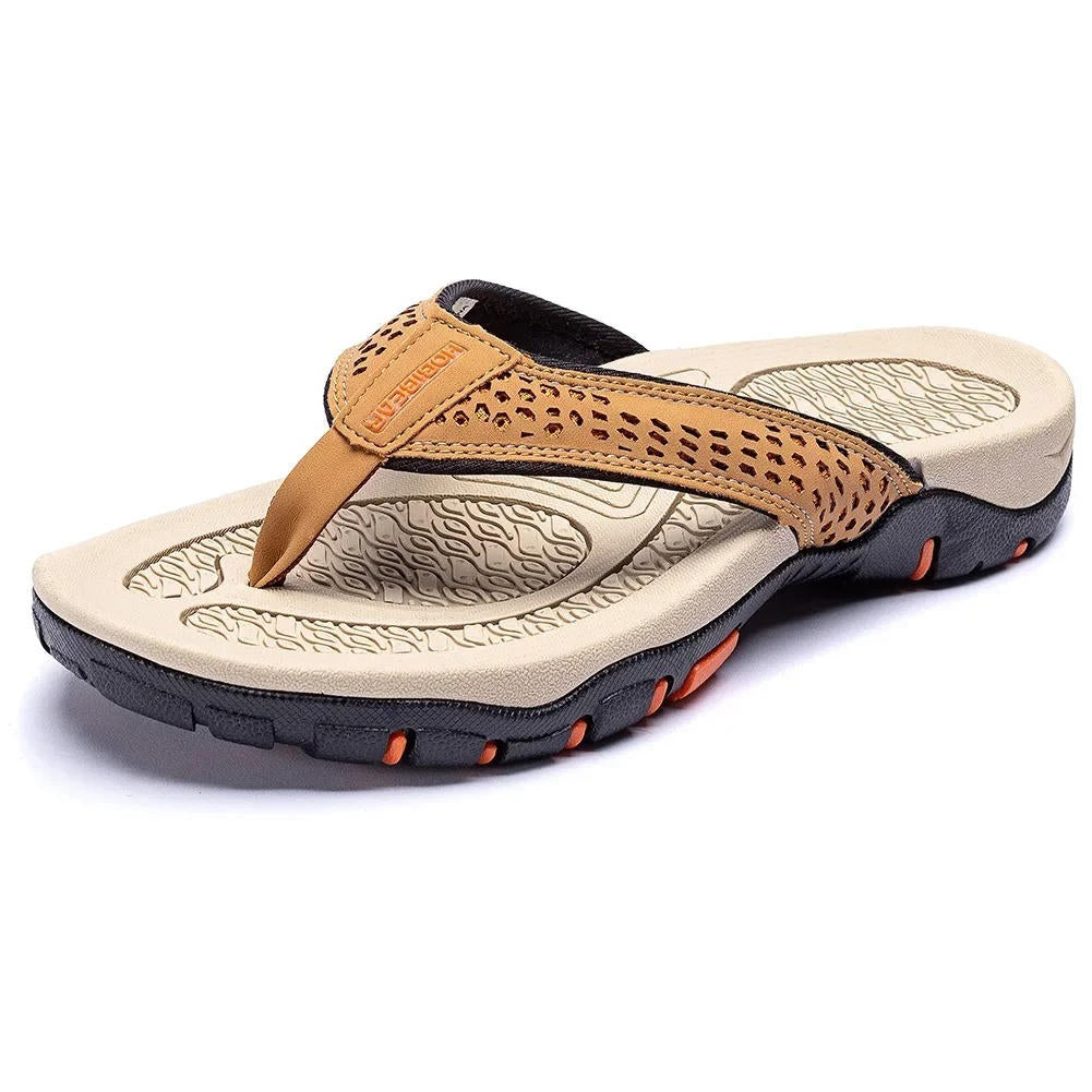 Tongs de Sport en Nubuck Synthétique avec Soutien de la Voûte Plantaire pour Homme