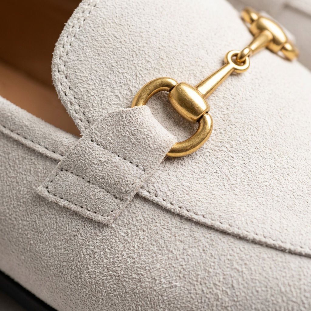 Mocassins à Bout Pointu en Microfibre avec Boucle Métallique pour Homme