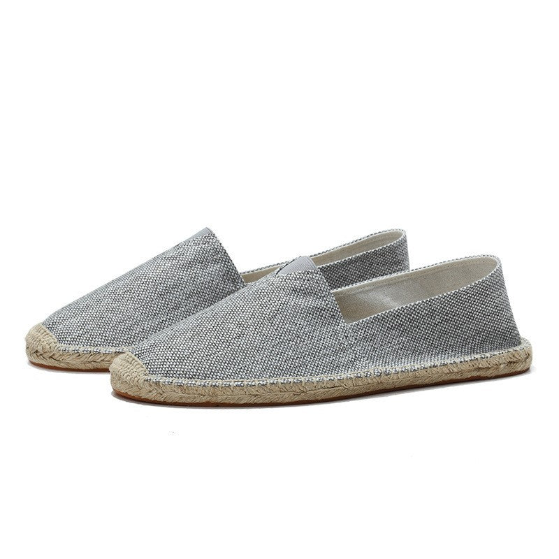 Alpargatas de lino para hombre — mocasines casuales — vacaciones en la playa
