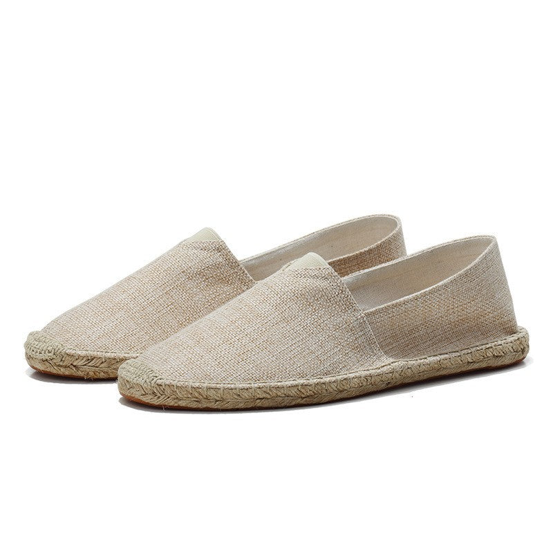 Alpargatas de lino para hombre — mocasines casuales — vacaciones en la playa