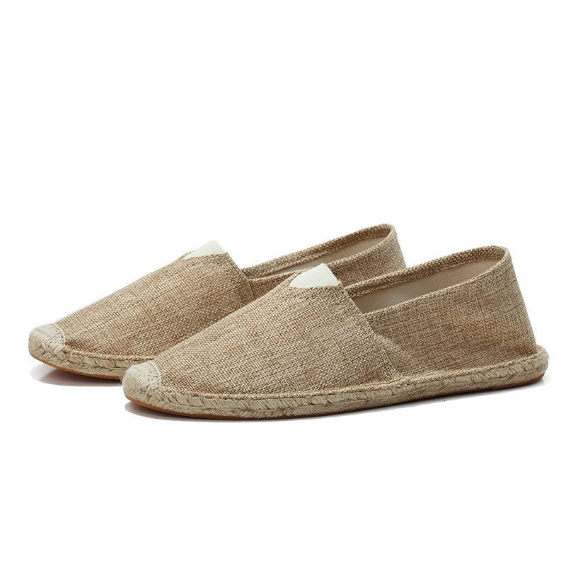 Alpargatas de lino para hombre — mocasines casuales — vacaciones en la playa