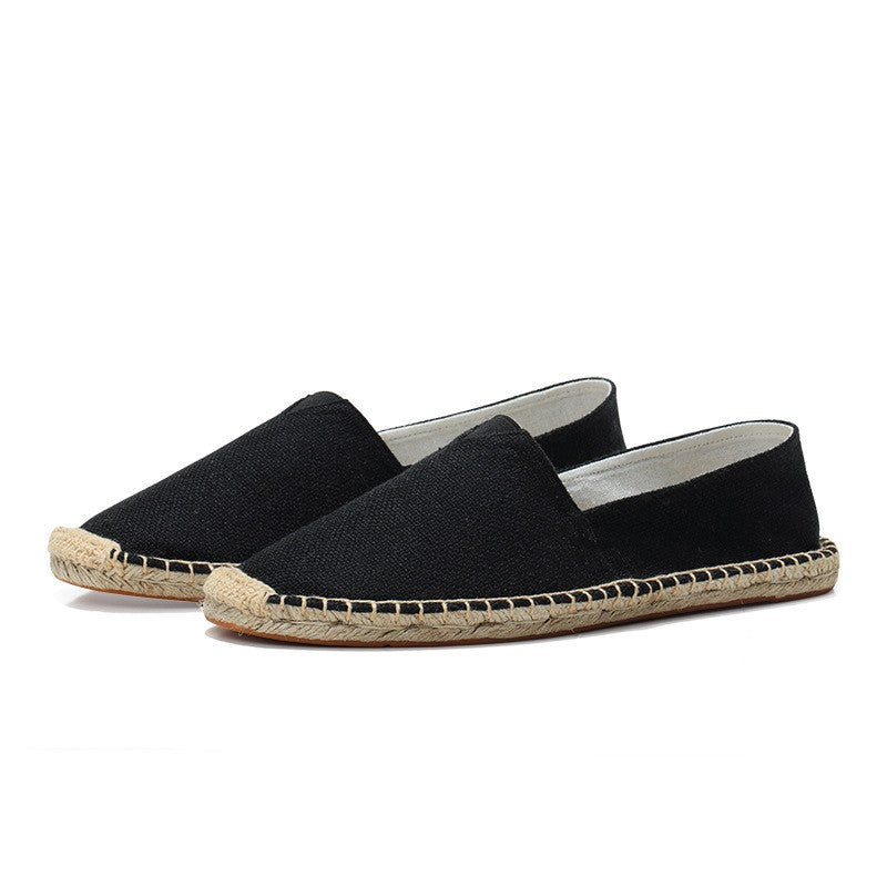 Alpargatas de lino para hombre — mocasines casuales — vacaciones en la playa