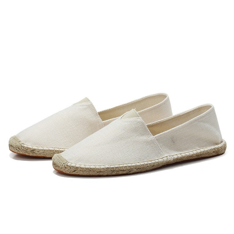 Alpargatas de lino para hombre — mocasines casuales — vacaciones en la playa