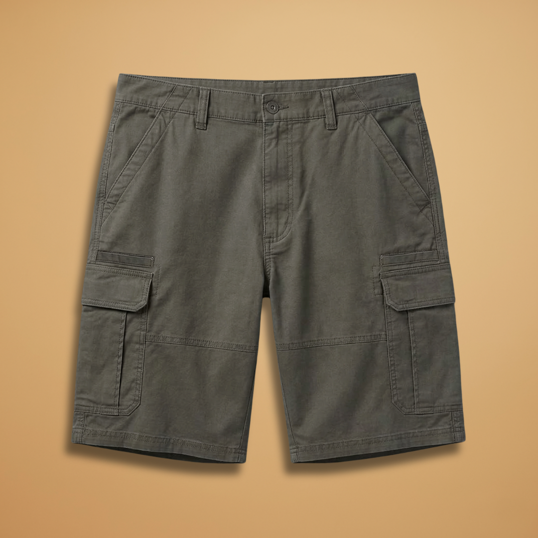Bermuda cargo masculina curta | bermuda casual com bolsos para praia