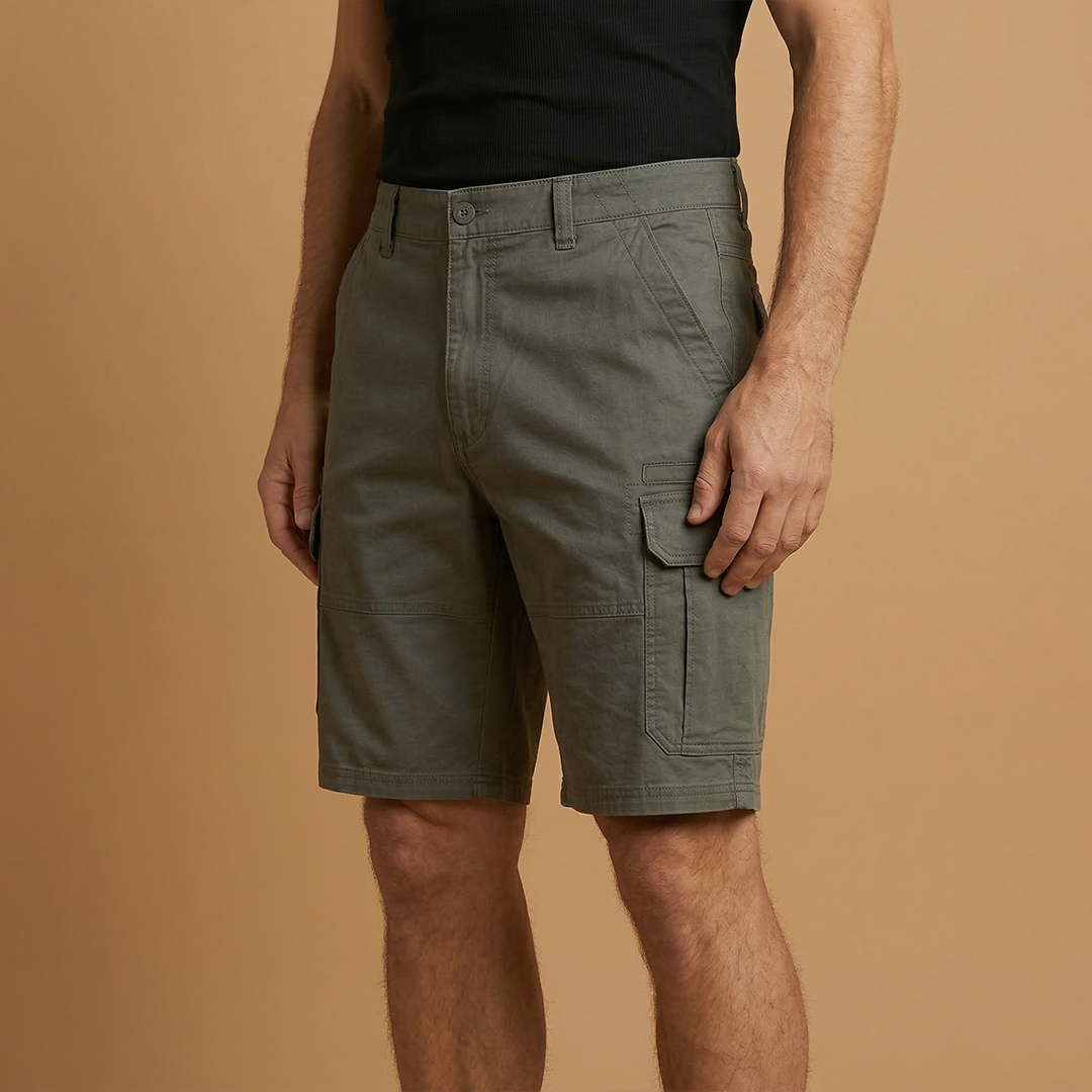 Bermuda cargo masculina curta | bermuda casual com bolsos para praia