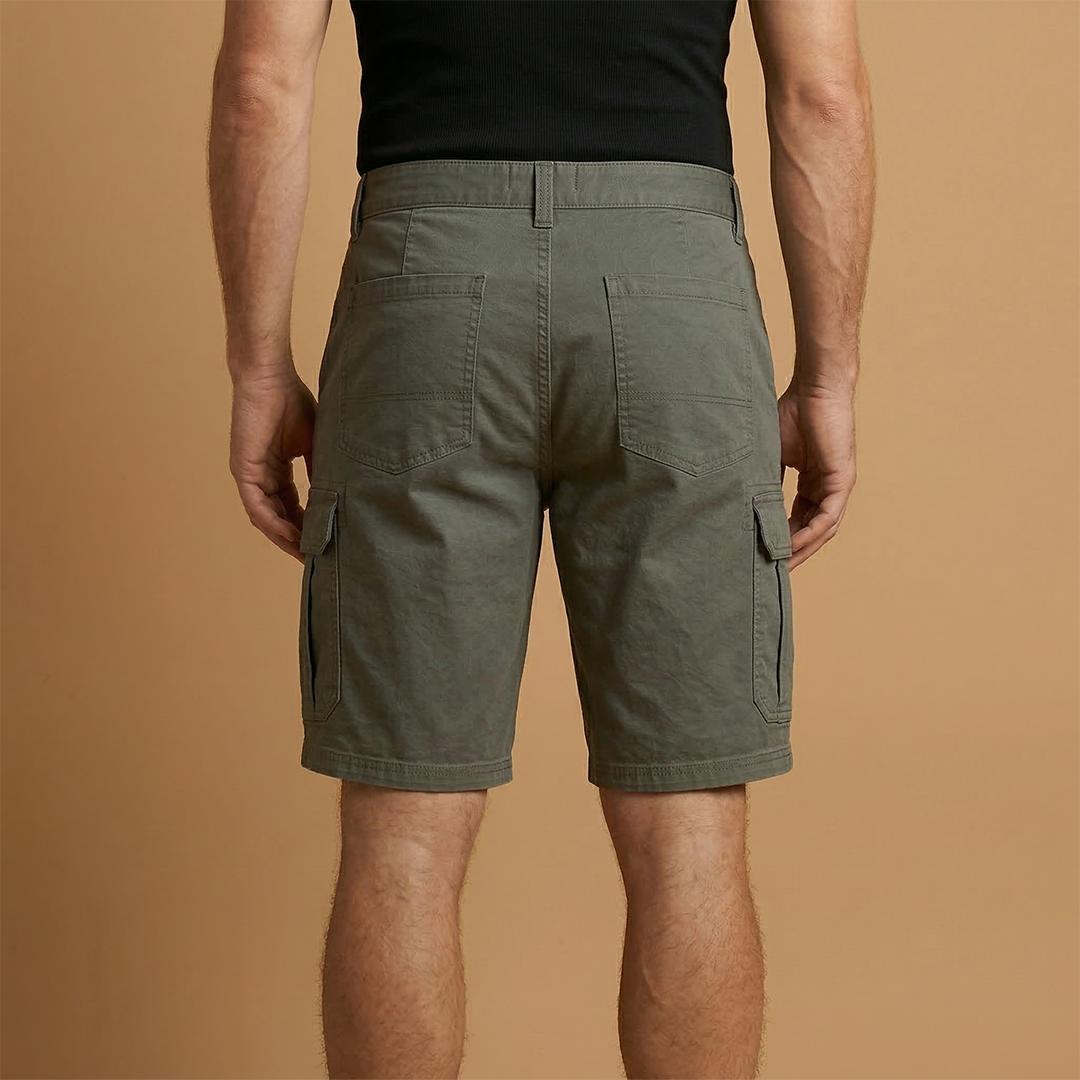 Bermuda cargo masculina curta | bermuda casual com bolsos para praia