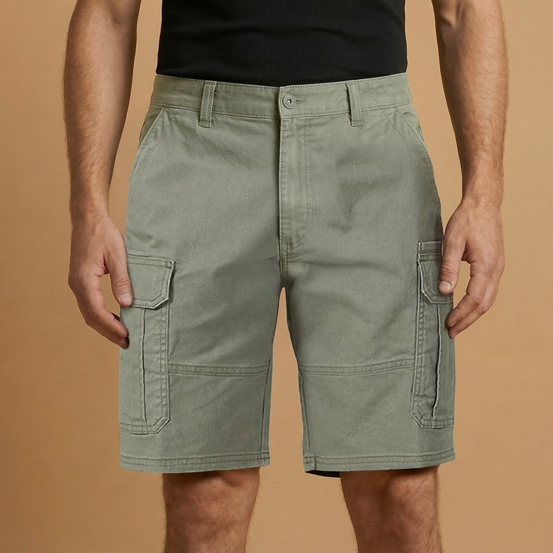 Bermuda cargo masculina curta | bermuda casual com bolsos para praia