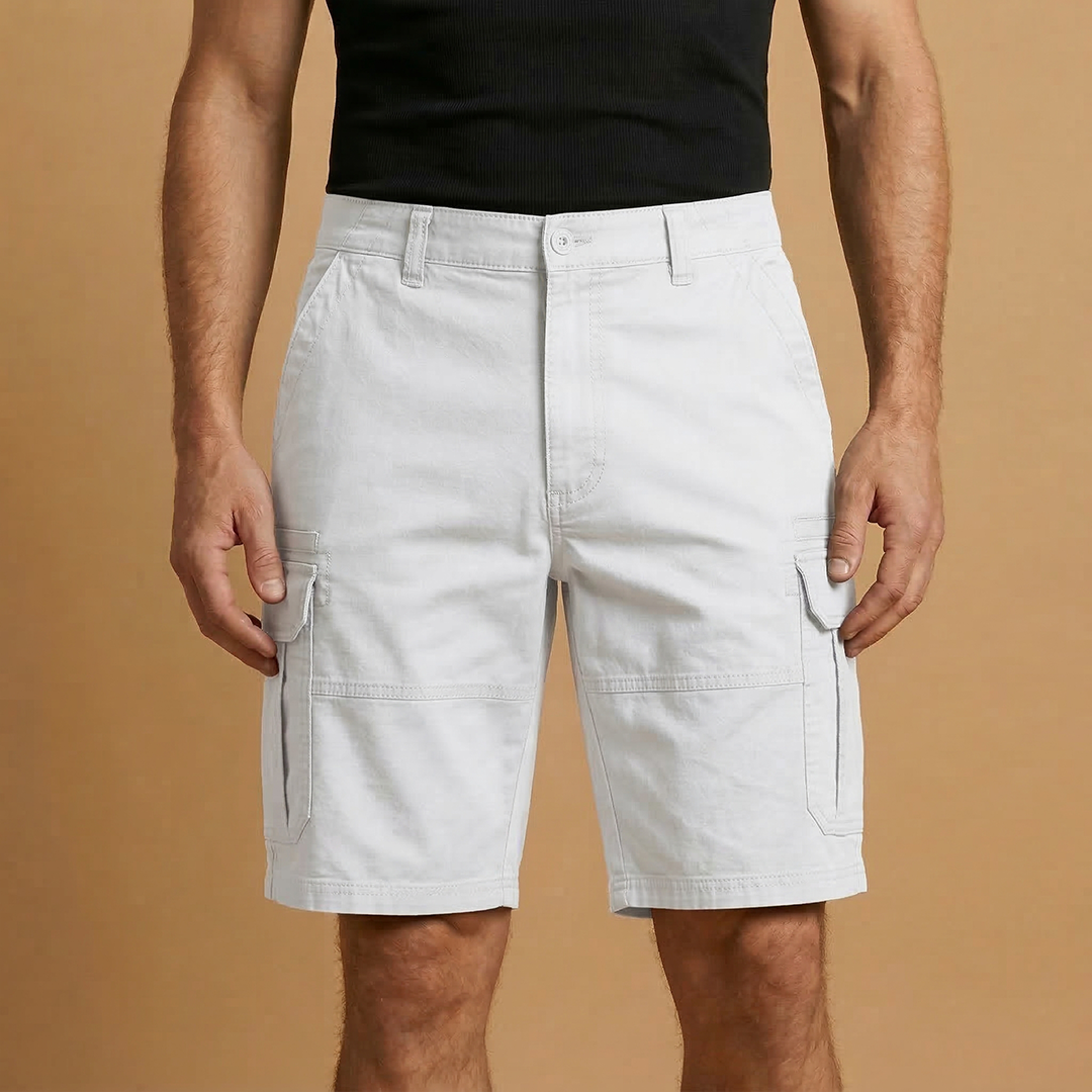 Bermuda cargo masculina curta | bermuda casual com bolsos para praia