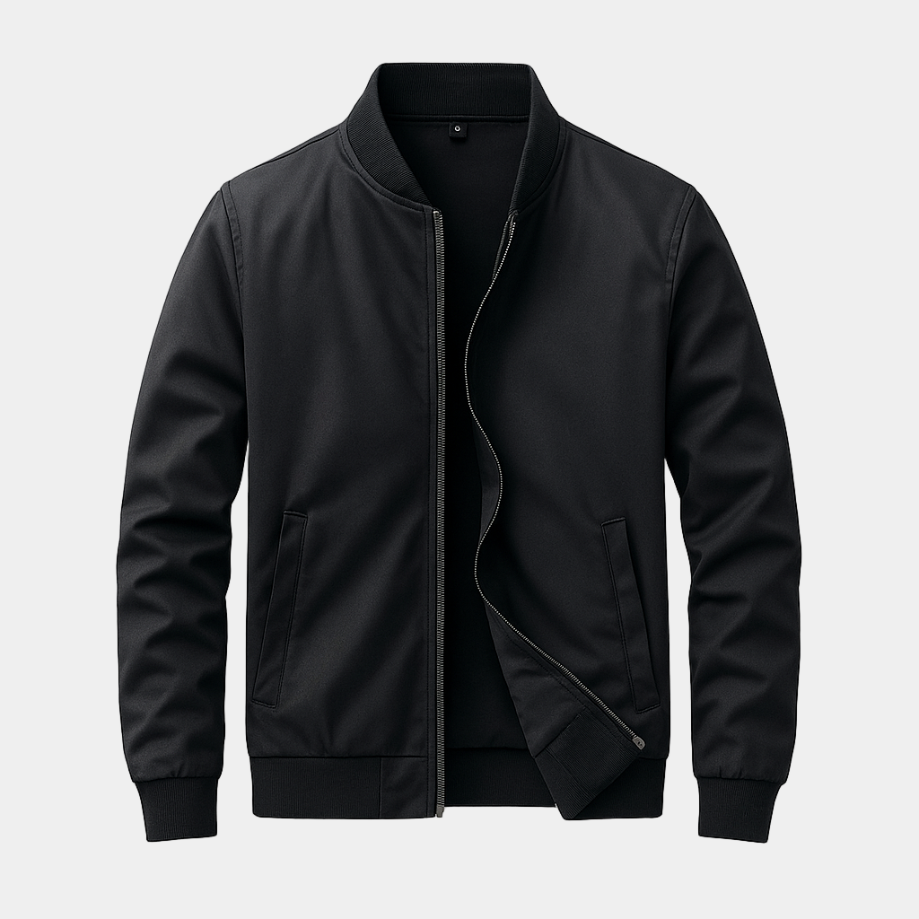Veste bomber légère pour homme avec col baseball et fermeture zippée décontractée