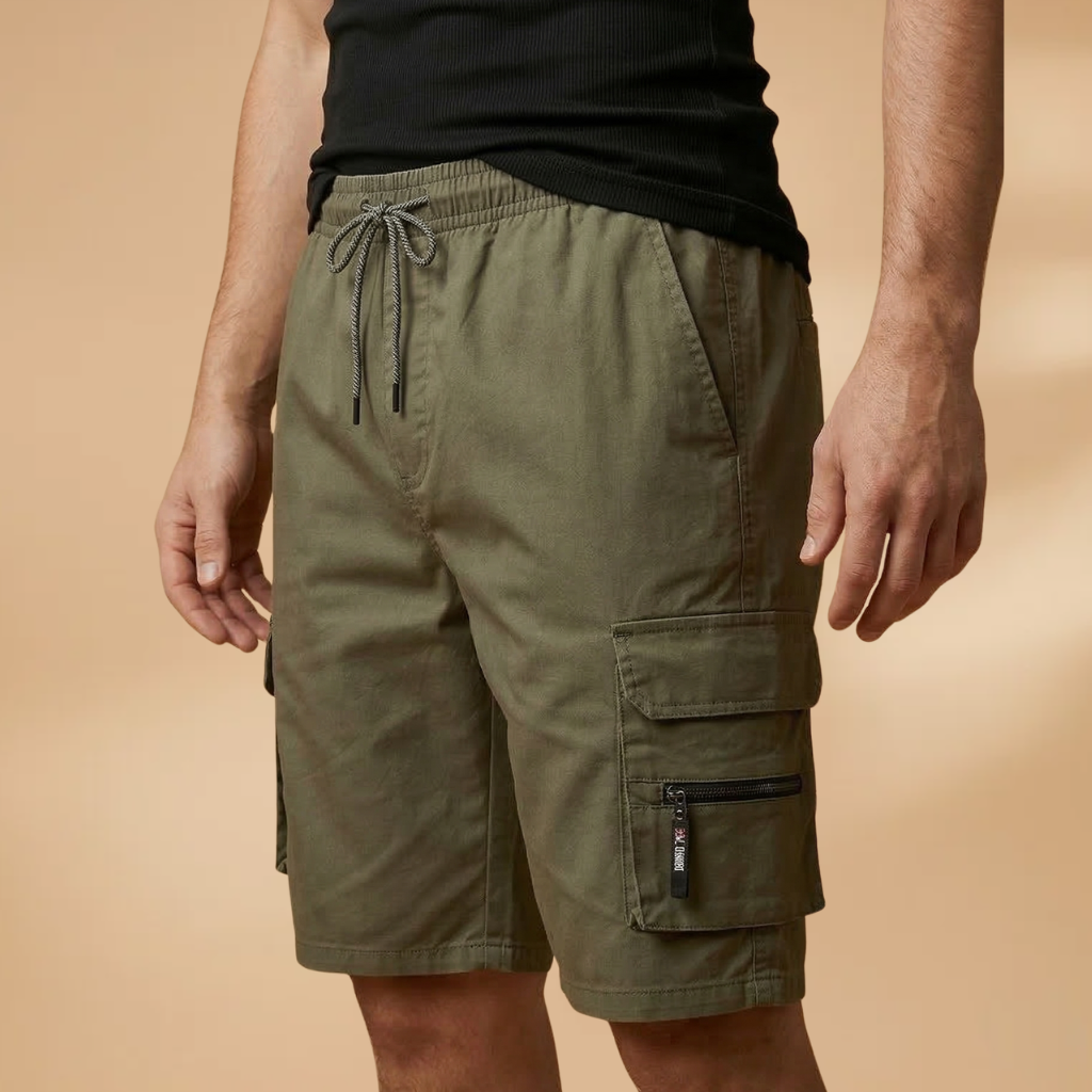 Kort cargo til mænd | let bermudashorts med snøre til sommerferie