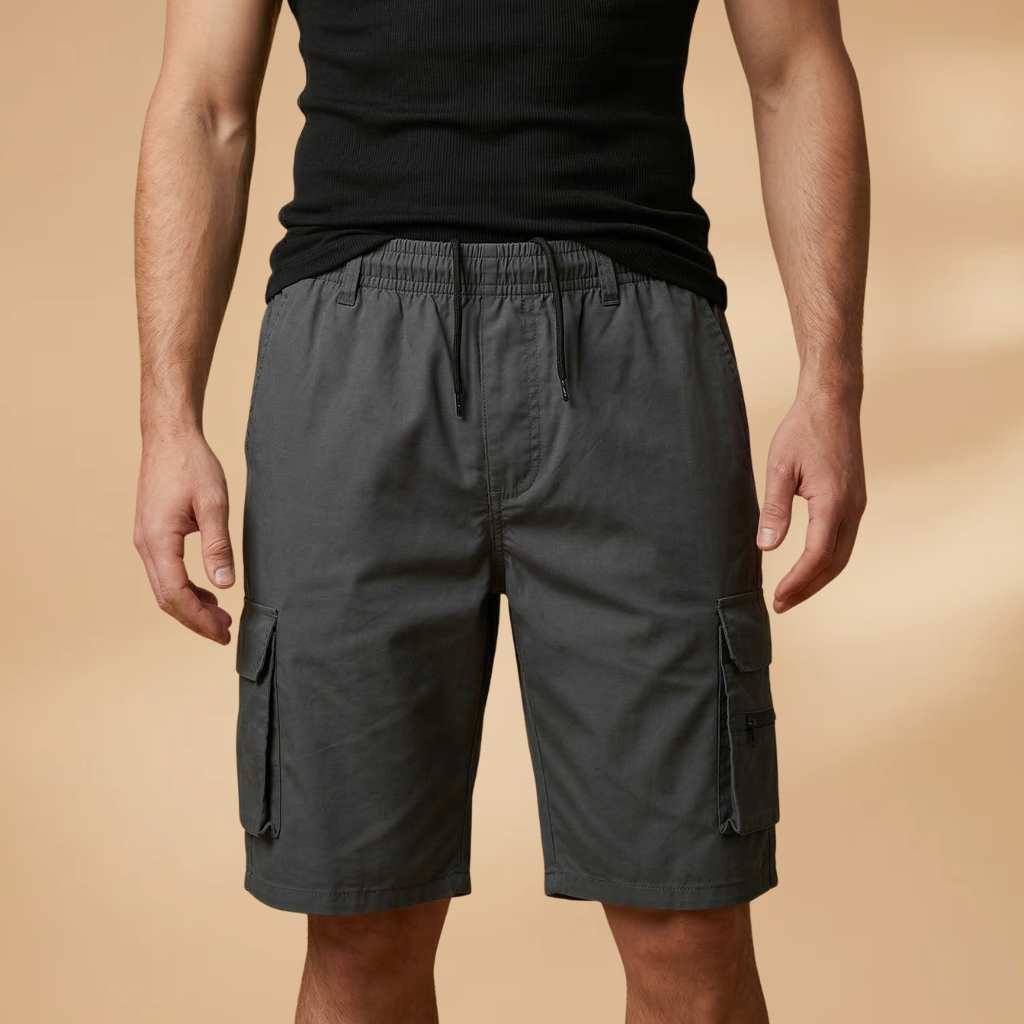 Kort cargo til mænd | let bermudashorts med snøre til sommerferie