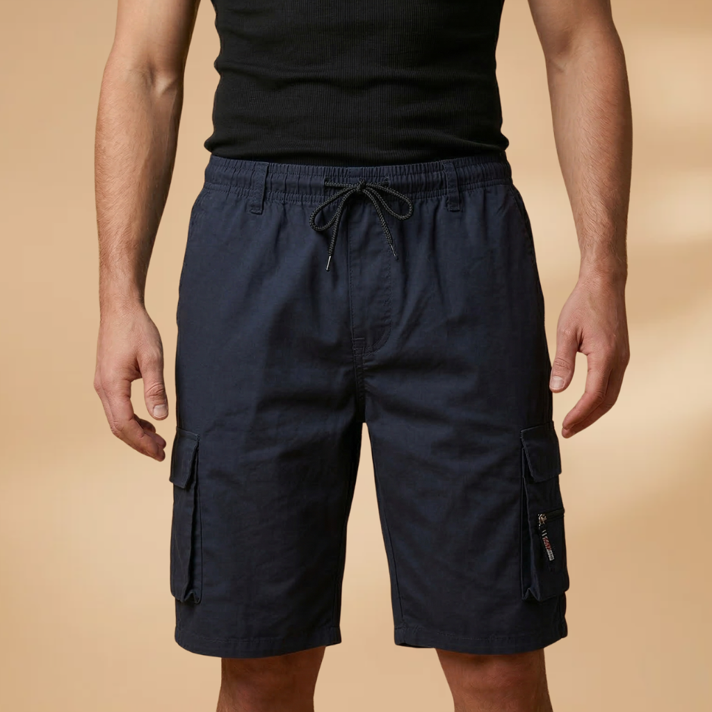 Kort cargo til mænd | let bermudashorts med snøre til sommerferie