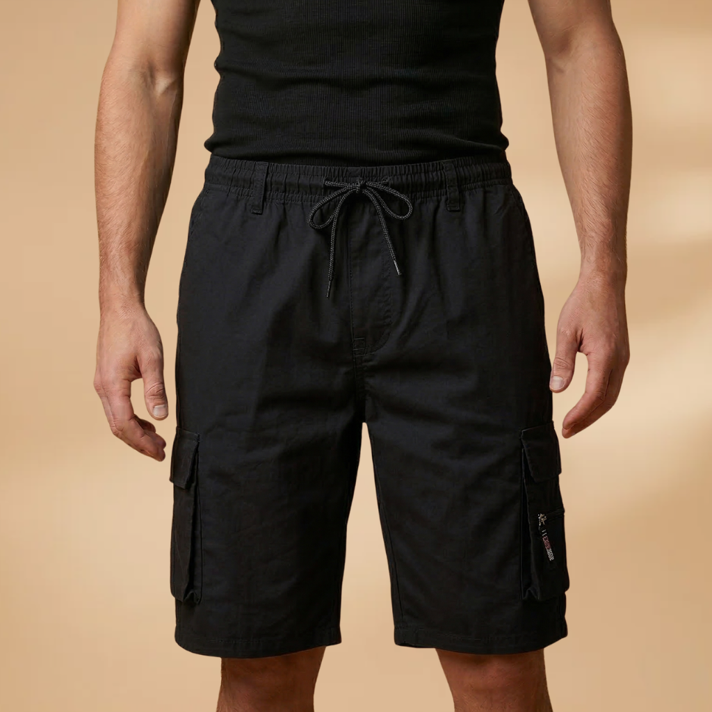 Kort cargo til mænd | let bermudashorts med snøre til sommerferie