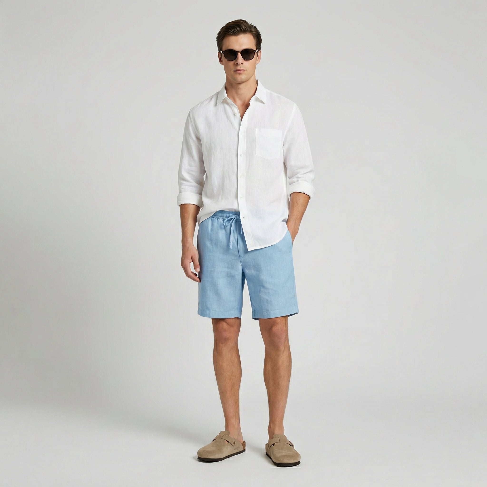 Short en lin homme | pantalon court été