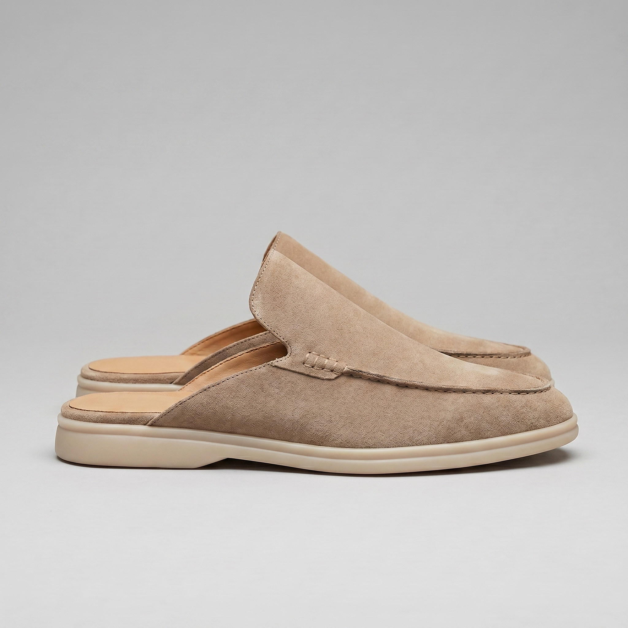 Men's suede mules | summer backless shoes