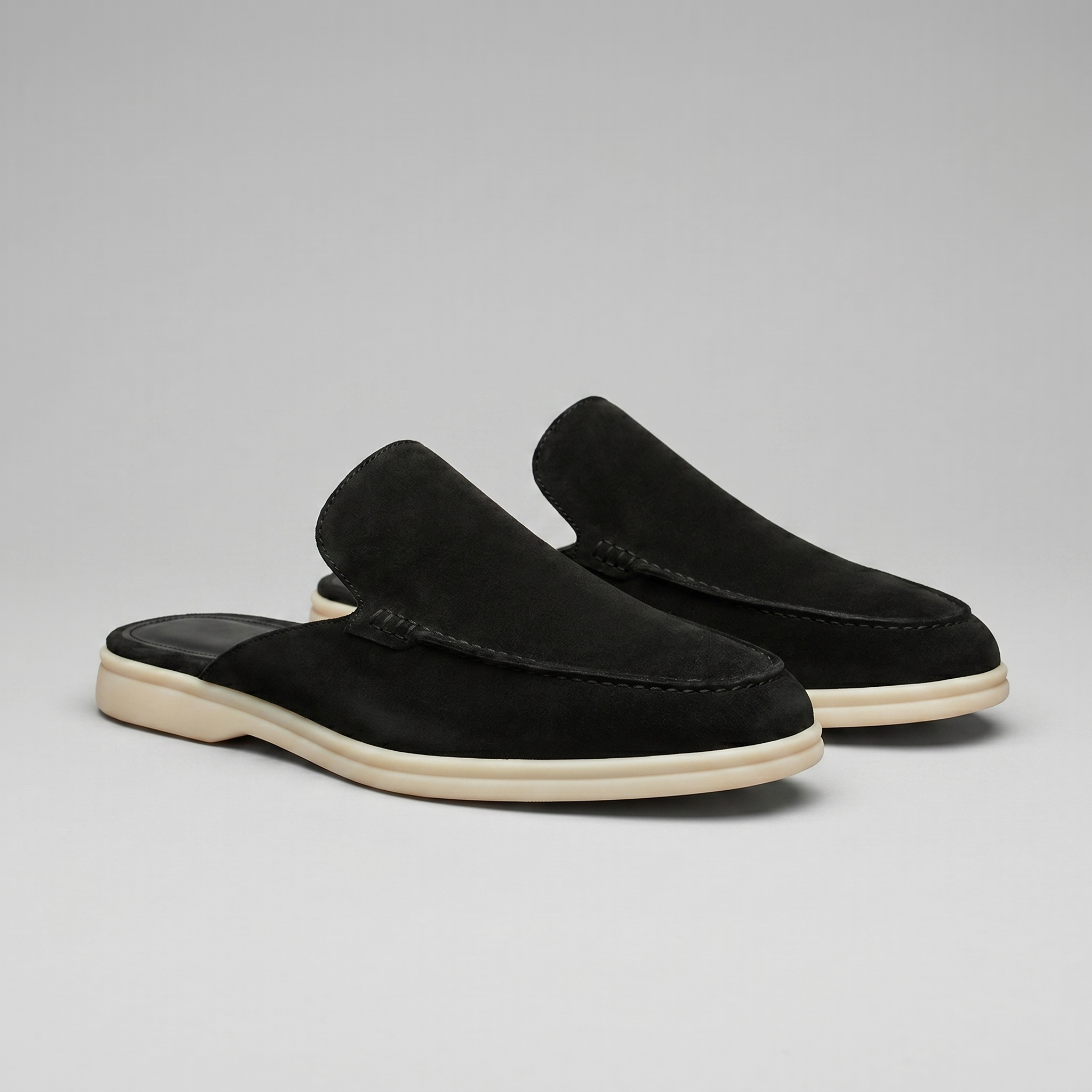 Men's suede mules | summer backless shoes