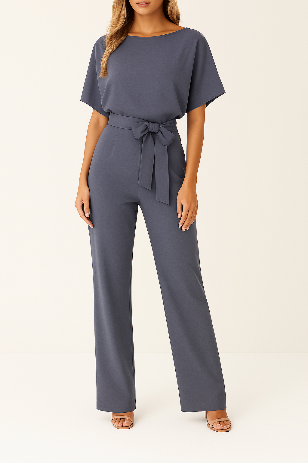 Salopetă Pantalon Chic Noor Stil Simplu și Siluetă Subțire