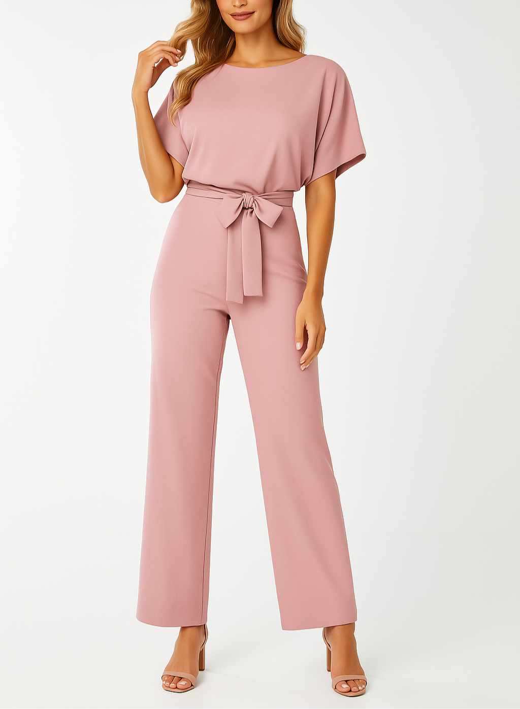Salopetă Pantalon Chic Noor Stil Simplu și Siluetă Subțire