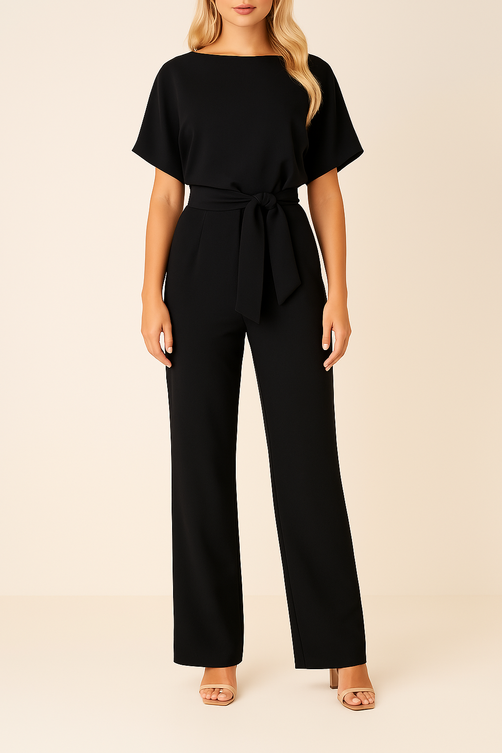 Salopetă Pantalon Chic Noor Stil Simplu și Siluetă Subțire