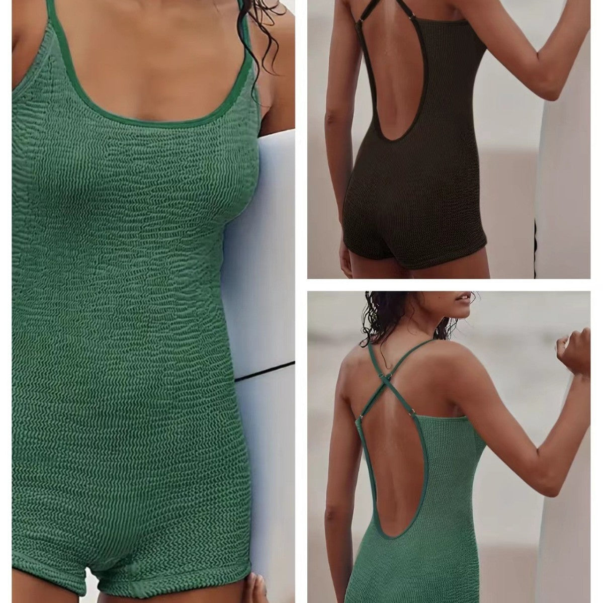 Costum de baie sport pentru femei - model o piesă tip shorty - piscină