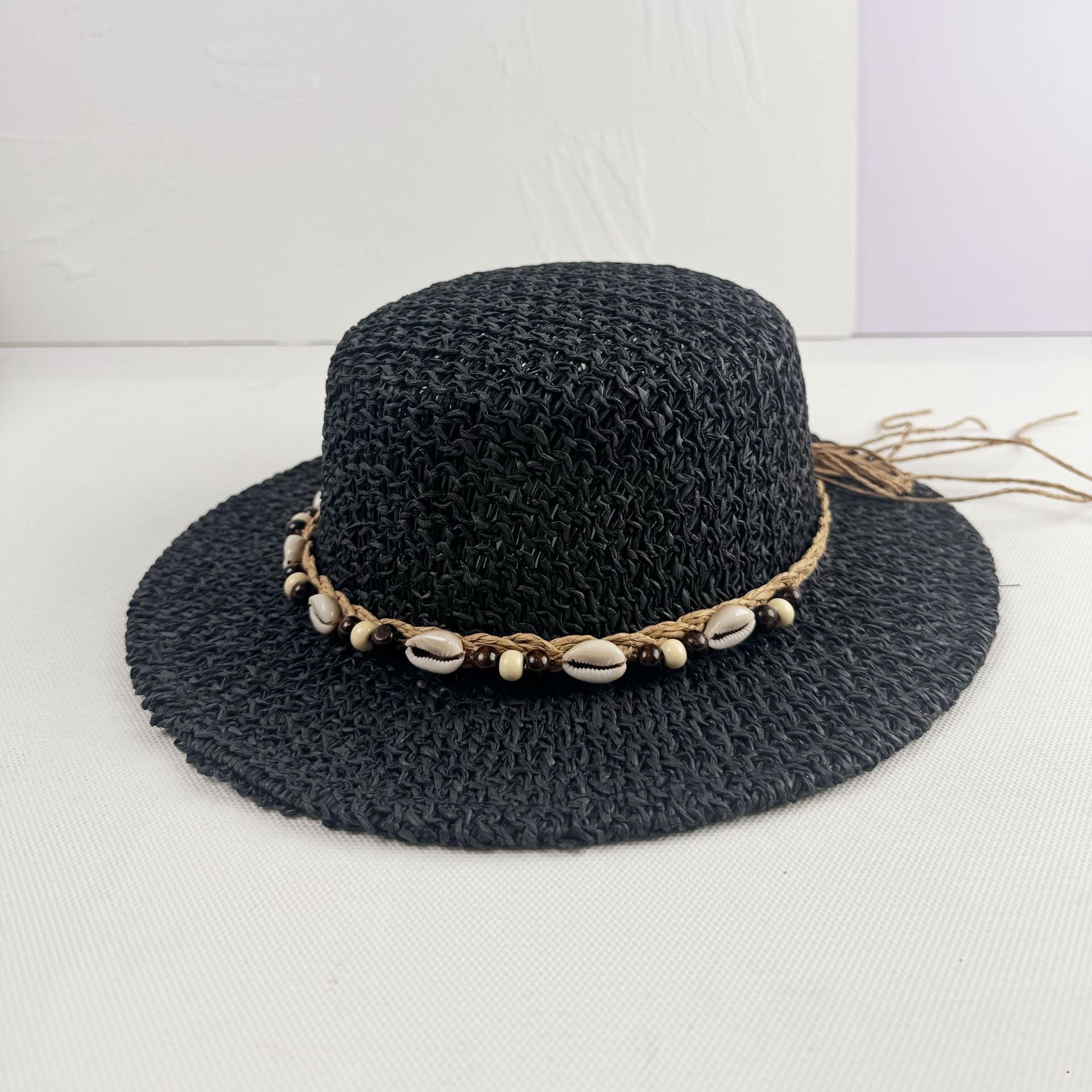 Chapeau de plage pour femme | bord large rigide | style rétro été