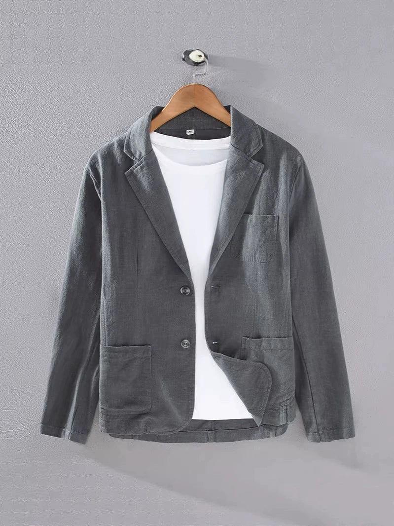 Men's linen jacket | casual unstructured blazer for summer