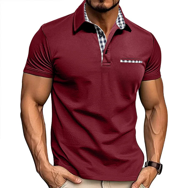 Men's Classic Cotton Polo with Chest Pocket