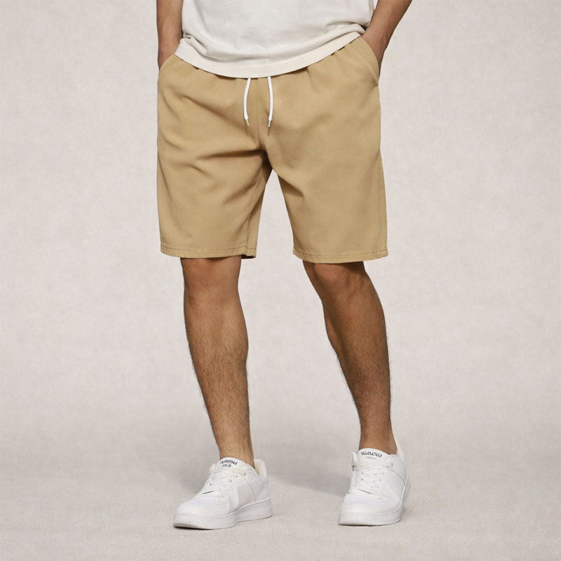 Bermuda casual da uomo in poliestere con tasche italiane