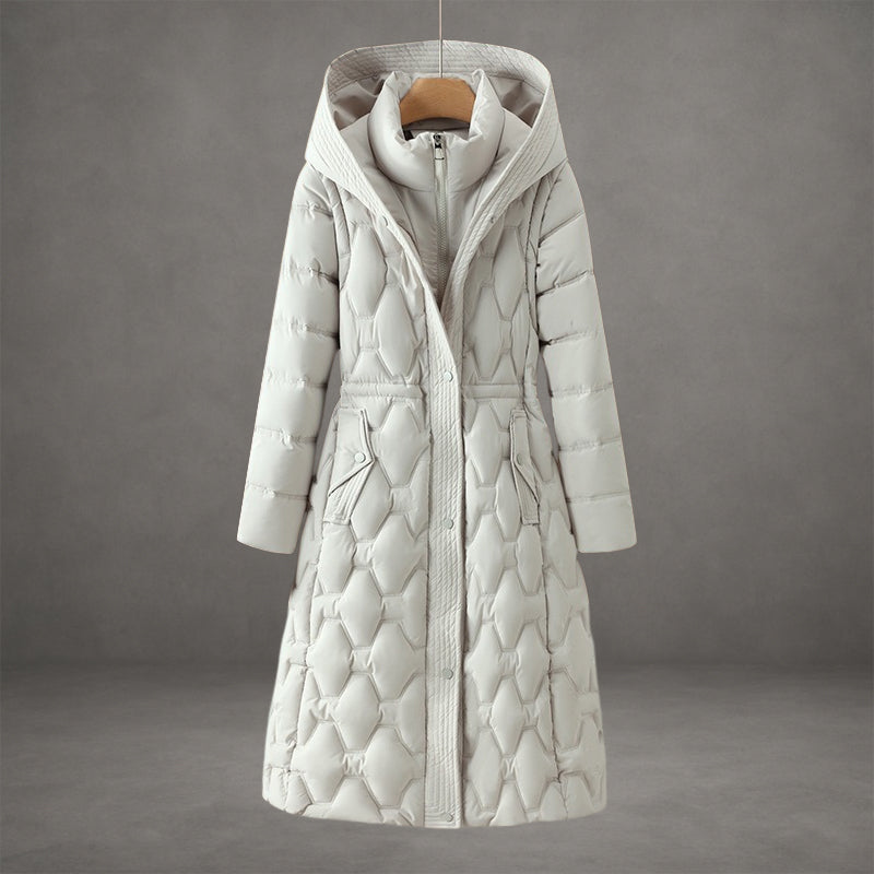 Femme Doudoune Extérieur Imperméable Coupe-Vent Capuche Ajustable Longue Rembourrée