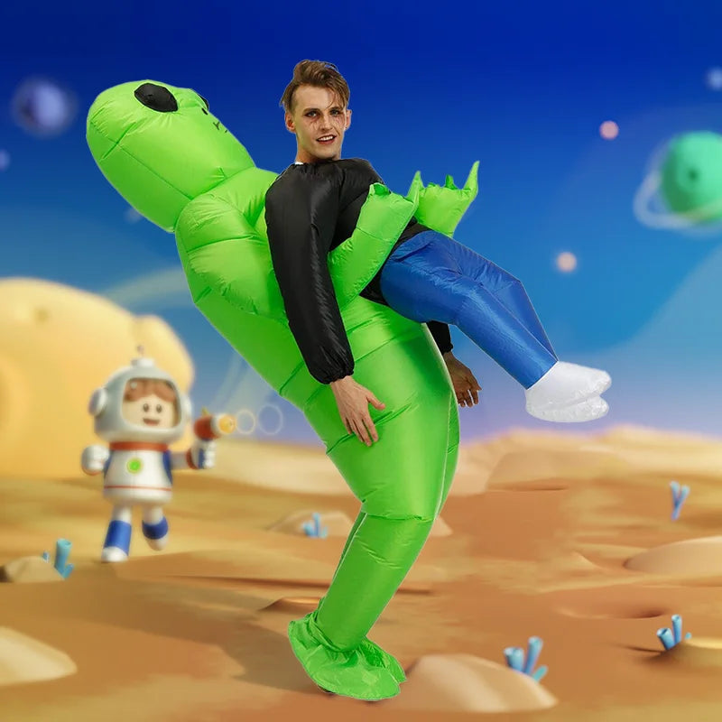 Unisex Inflatable Alien Costume Halloween Cosplay Adult Costume Party Outfit