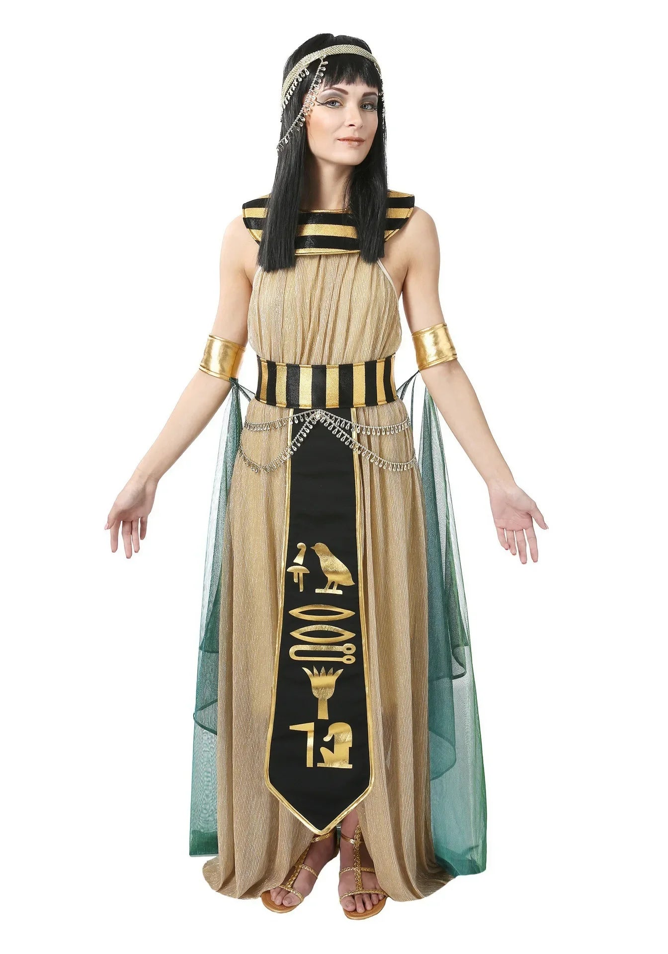 Mand Kvinde Farao Dronning fra Egypten Halloween-cosplay karnevalskostume til voksne