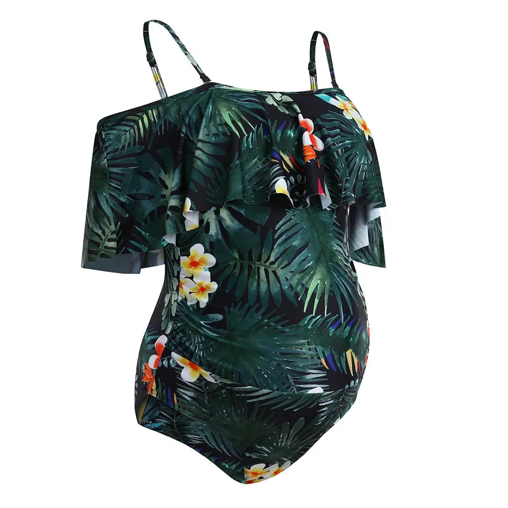 Bañador premamá de una pieza estampado para natación