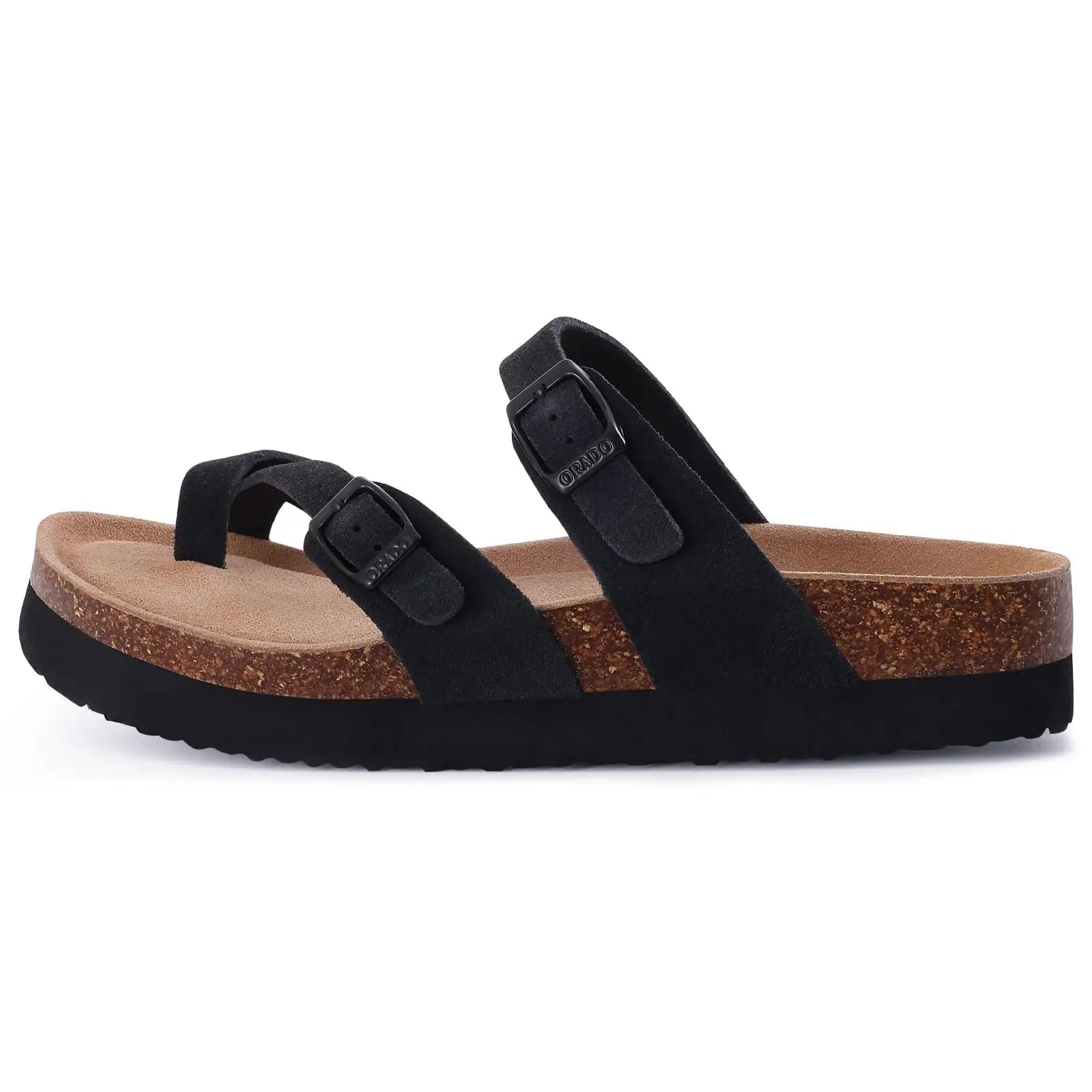 Sandales Plates Femme En Daim