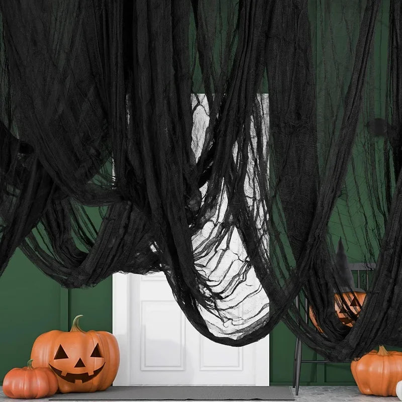 Scary Halloween Gauze Window Door Haunted House Decoration