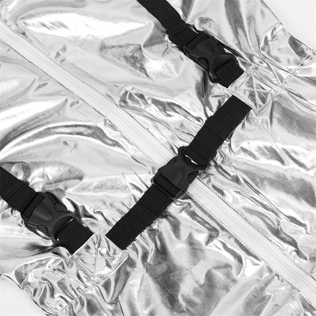 Macacão de astronauta para cosplay de Halloween, fantasia para casal adulto