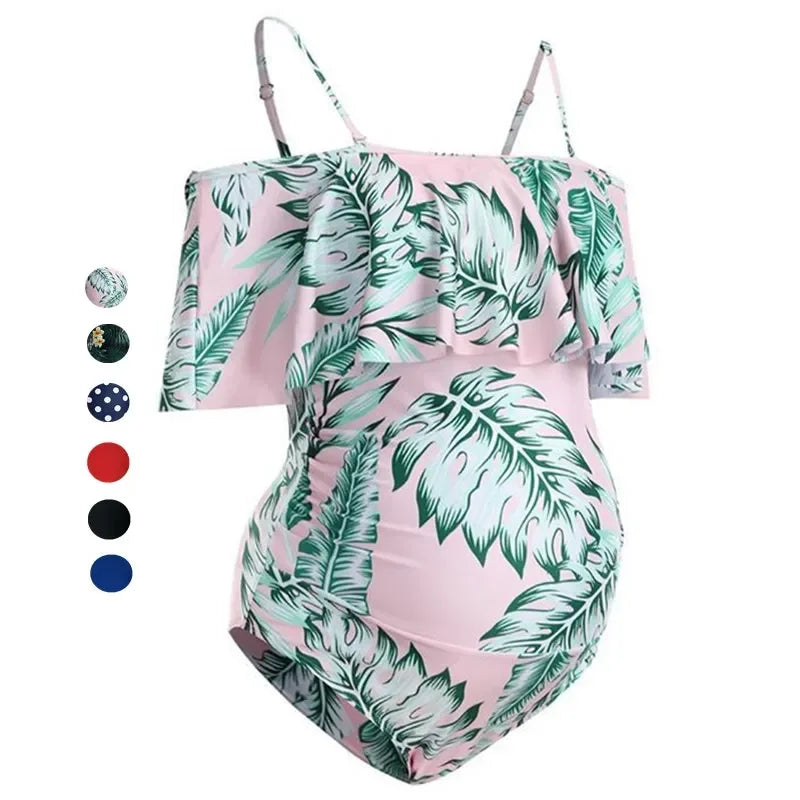 Bañador premamá de una pieza estampado para natación