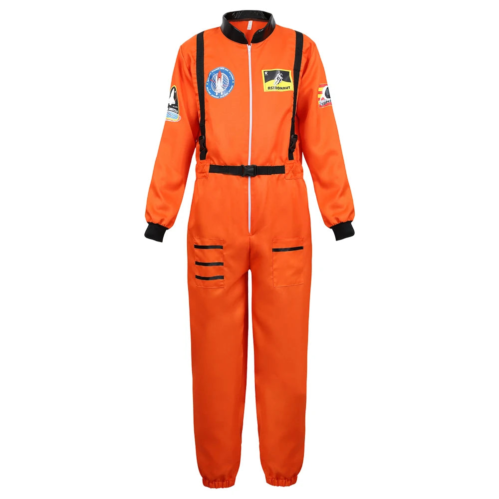 Macacão de astronauta para cosplay de Halloween, fantasia para casal adulto