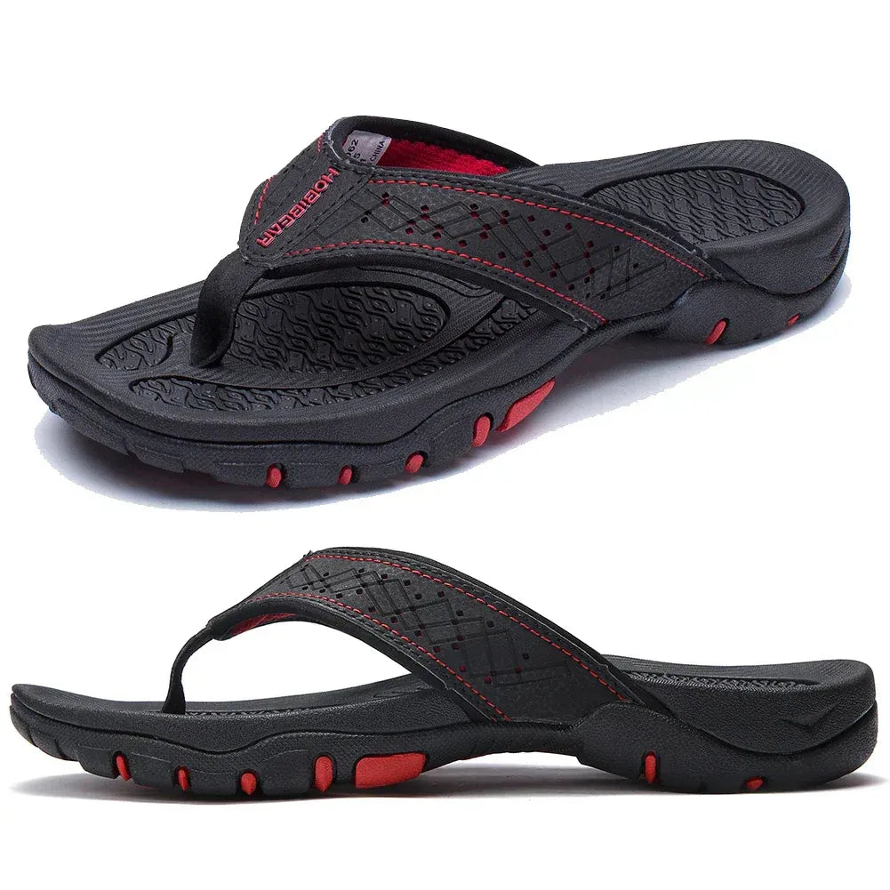 Tongs de Sport en Nubuck Synthétique avec Soutien de la Voûte Plantaire pour Homme