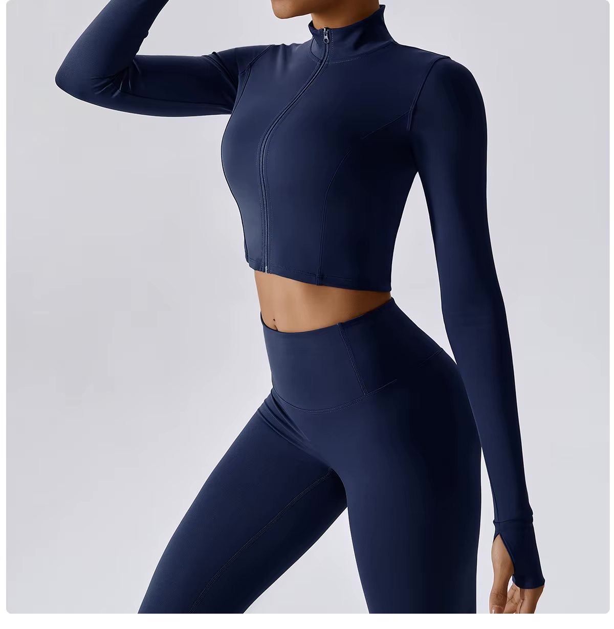 Ensemble de Yoga sans Couture avec Legging Taille Haute et Brassière pour Femme
