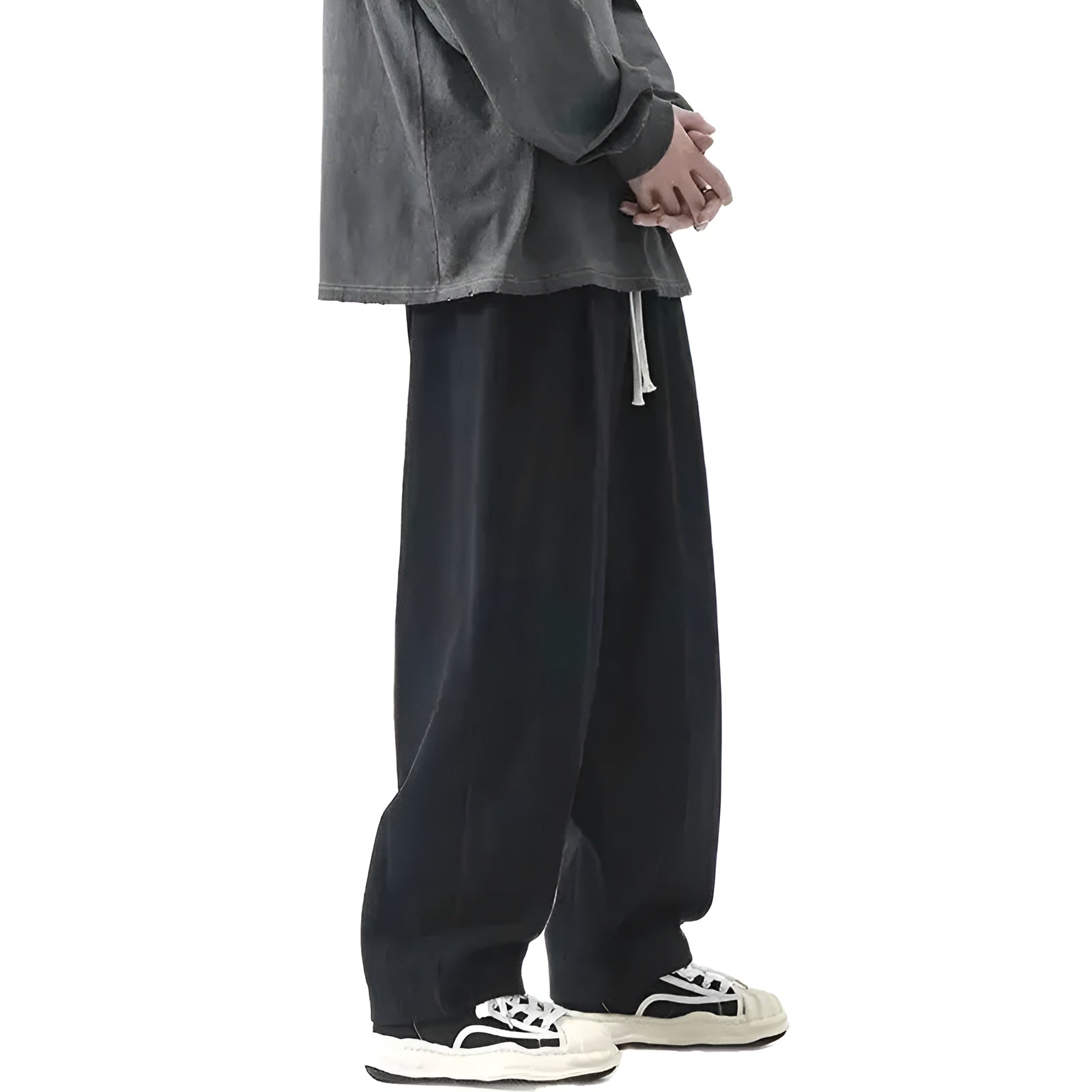 Pantalon Lanterne Oversize à Jambes Larges et Style Japonais pour Homme