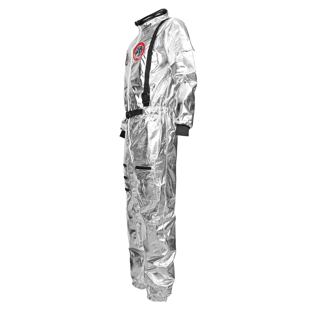 Macacão de astronauta para cosplay de Halloween, fantasia para casal adulto