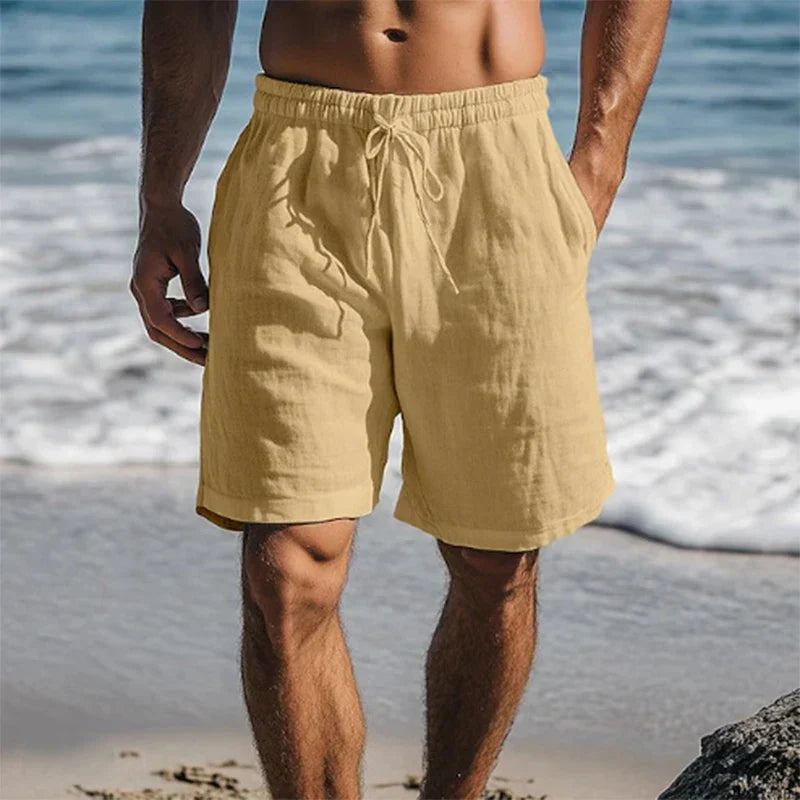 Pantaloncini da bagno in lino
