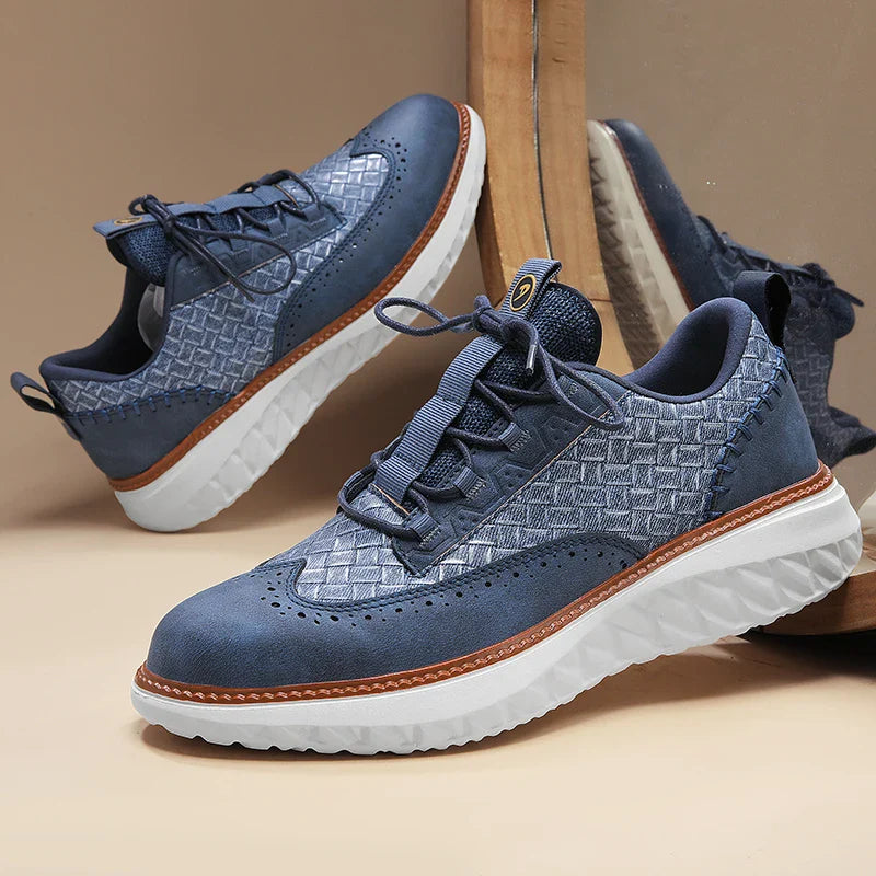 Sneakers in pelle uomo — scarpe leggere e traspiranti — quotidiane