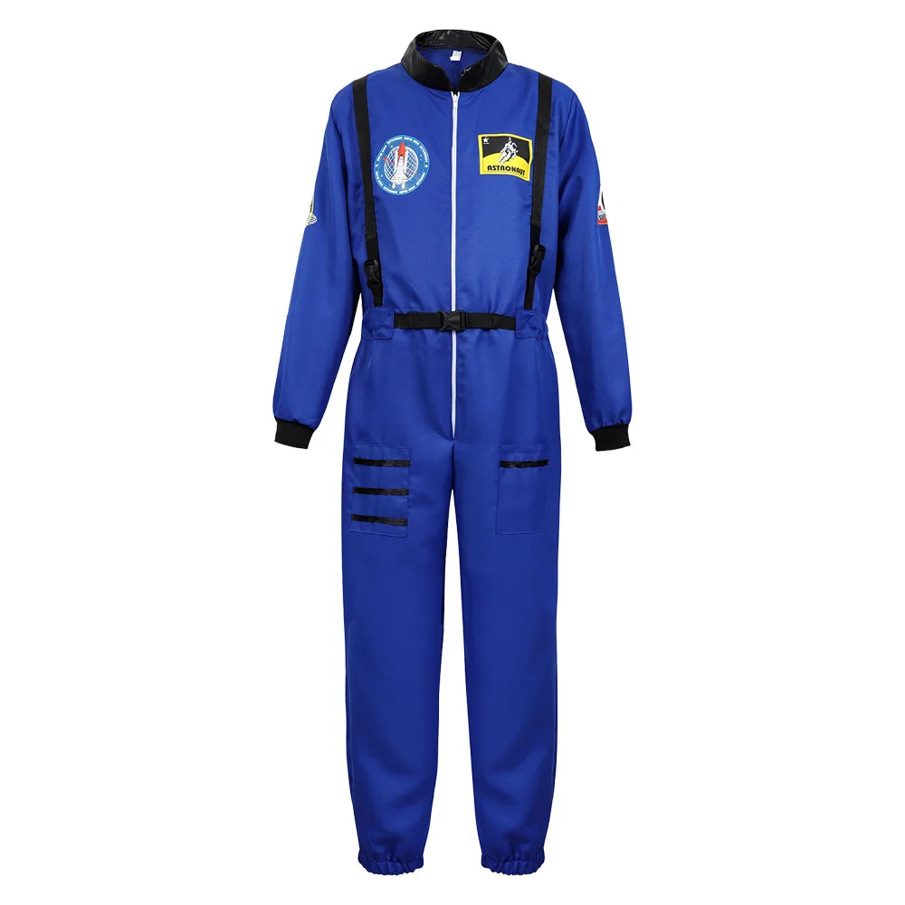 Macacão de astronauta para cosplay de Halloween, fantasia para casal adulto