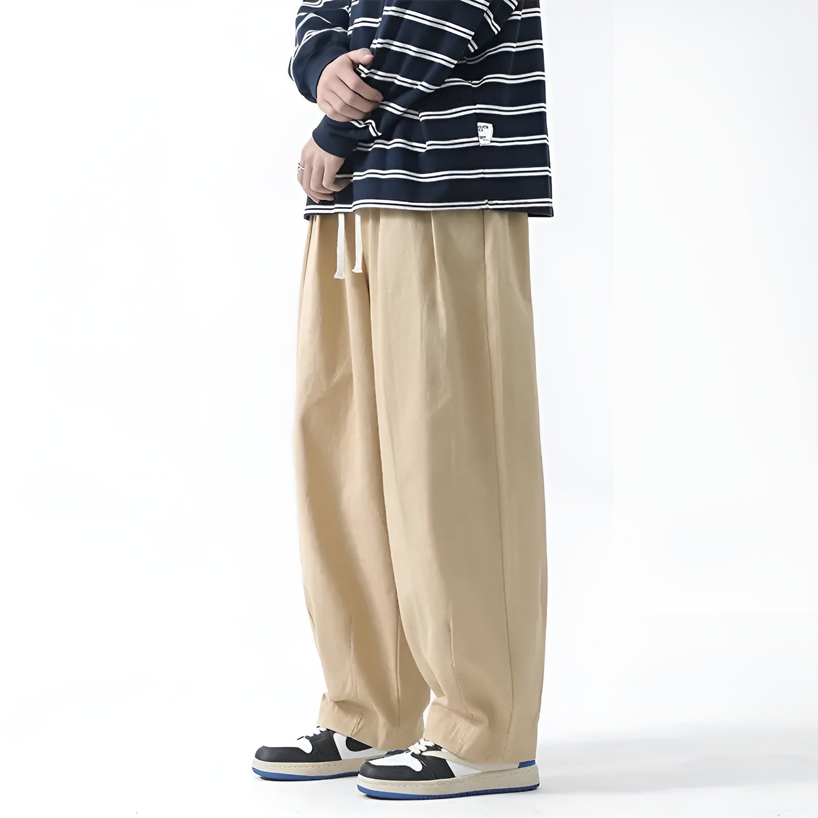 Pantalon Lanterne Oversize à Jambes Larges et Style Japonais pour Homme