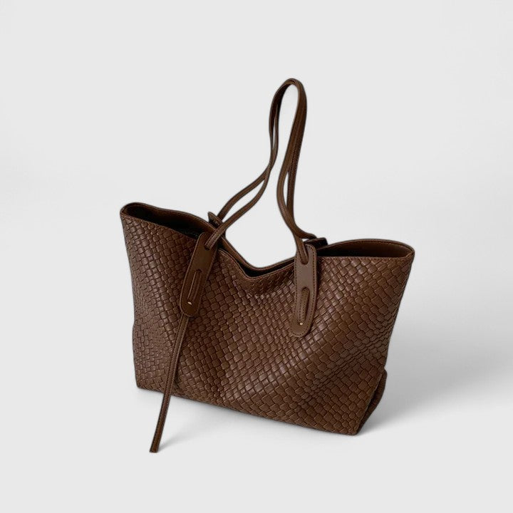 Grand cabas femme tressé porté épaule